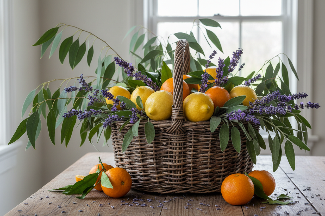 Basket of Herbs and Citrus