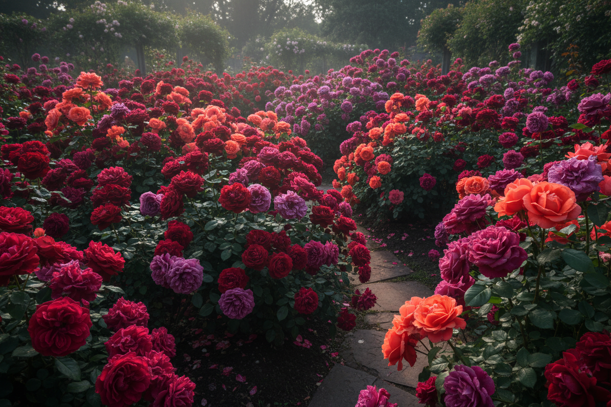 Deep Hued Rose Garden