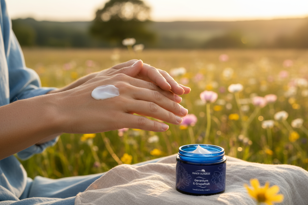 Geranium & Grapefruit Hand Cream Lifestyle
