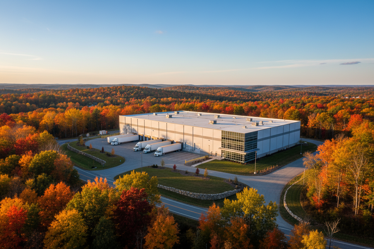 Shipping Facility in New England Fall